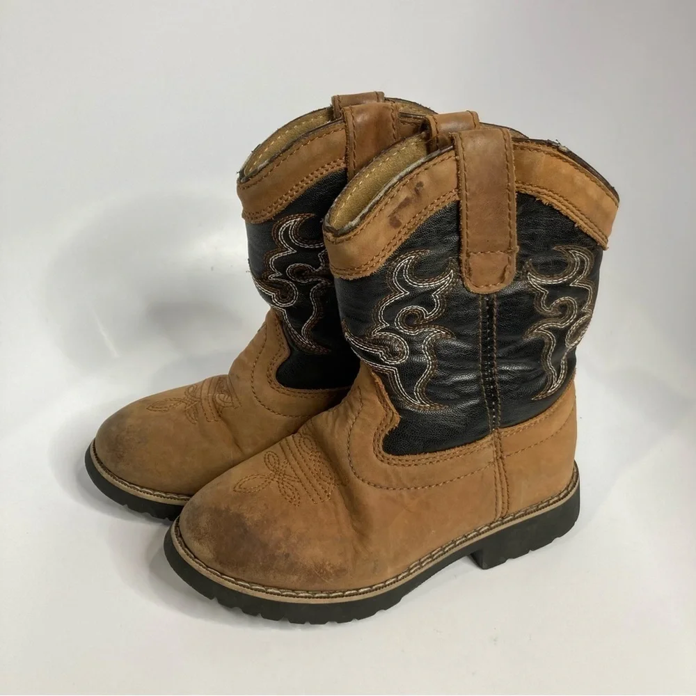 Itasca leather boots buckaroo black‎ size 12
